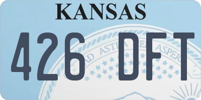 KS license plate 426DFT