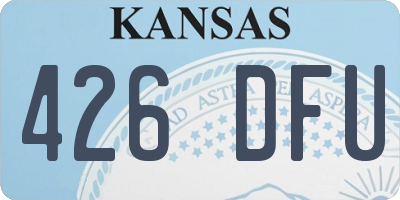 KS license plate 426DFU