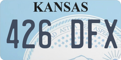 KS license plate 426DFX