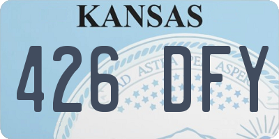 KS license plate 426DFY