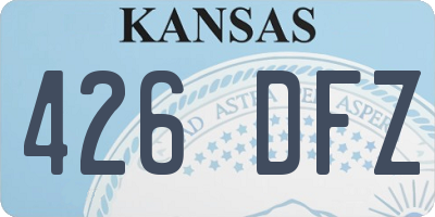 KS license plate 426DFZ