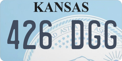 KS license plate 426DGG