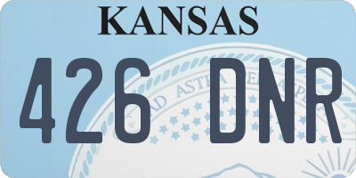 KS license plate 426DNR