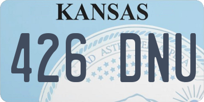 KS license plate 426DNU