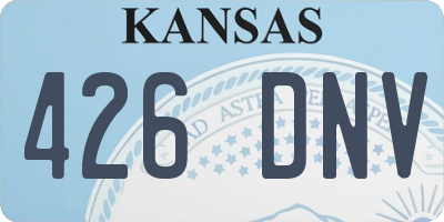 KS license plate 426DNV