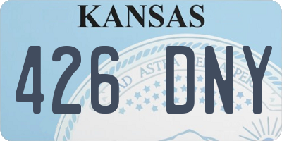 KS license plate 426DNY