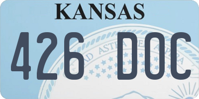 KS license plate 426DOC