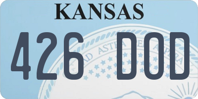 KS license plate 426DOD