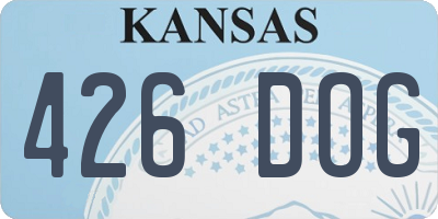 KS license plate 426DOG