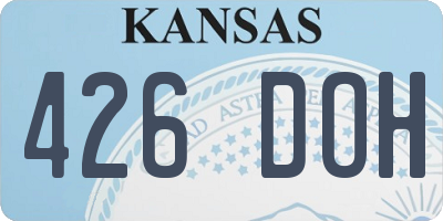 KS license plate 426DOH