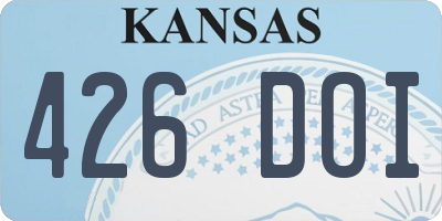KS license plate 426DOI