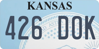 KS license plate 426DOK