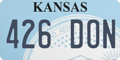 KS license plate 426DON
