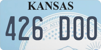 KS license plate 426DOO