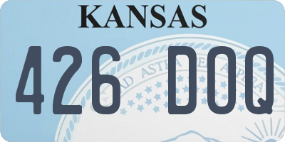 KS license plate 426DOQ