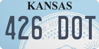 KS license plate 426DOT