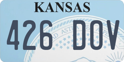 KS license plate 426DOV