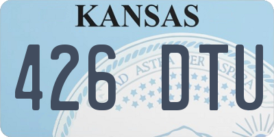 KS license plate 426DTU