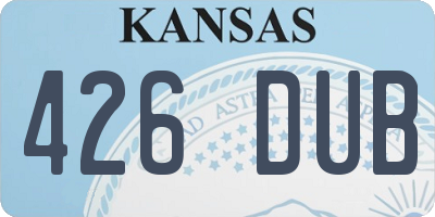 KS license plate 426DUB