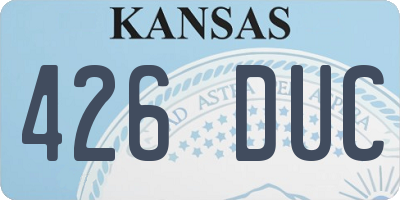 KS license plate 426DUC