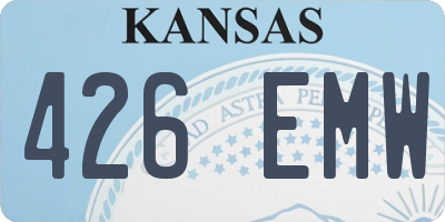 KS license plate 426EMW