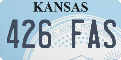 KS license plate 426FAS