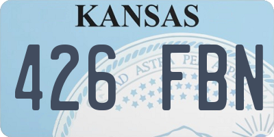 KS license plate 426FBN