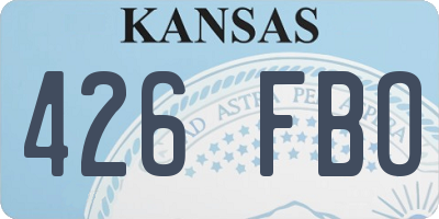 KS license plate 426FBO