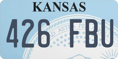 KS license plate 426FBU