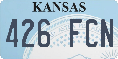 KS license plate 426FCN