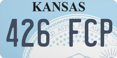 KS license plate 426FCP