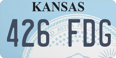 KS license plate 426FDG