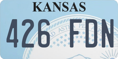 KS license plate 426FDN