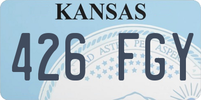 KS license plate 426FGY
