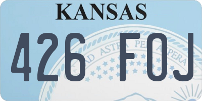 KS license plate 426FOJ