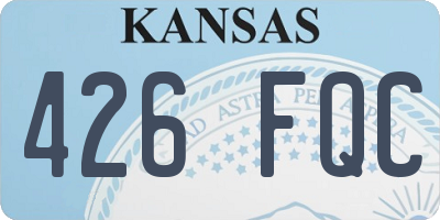 KS license plate 426FQC
