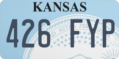 KS license plate 426FYP