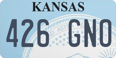 KS license plate 426GNO