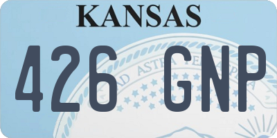 KS license plate 426GNP