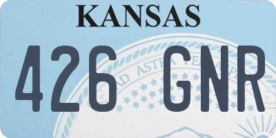KS license plate 426GNR