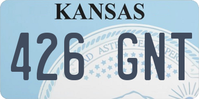 KS license plate 426GNT