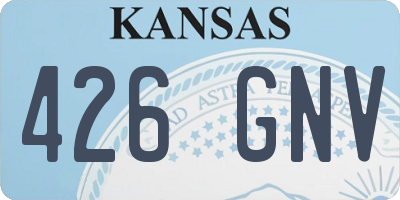 KS license plate 426GNV