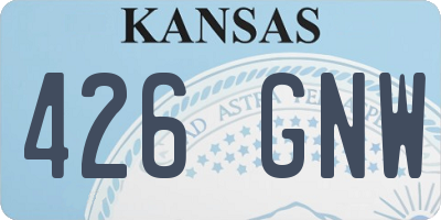 KS license plate 426GNW