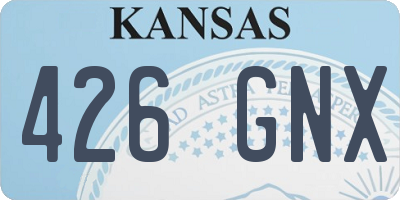 KS license plate 426GNX