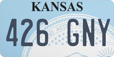 KS license plate 426GNY