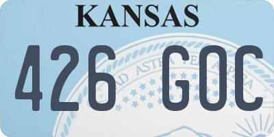 KS license plate 426GOC