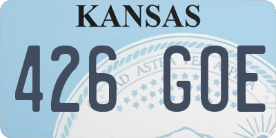 KS license plate 426GOE