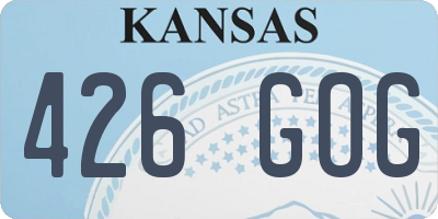 KS license plate 426GOG