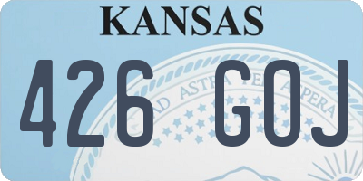 KS license plate 426GOJ