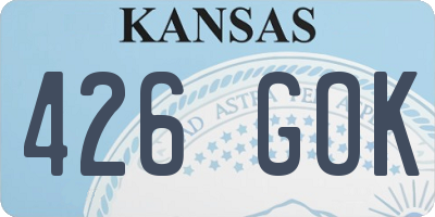 KS license plate 426GOK